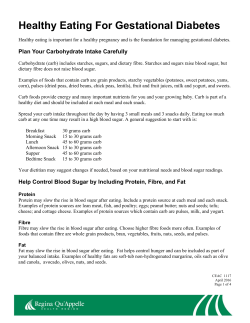 CEAC 1117 Healthy Eating for Gestational Diabetes April 2016