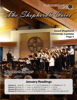January Readings - Good Shepherd Lutheran Church