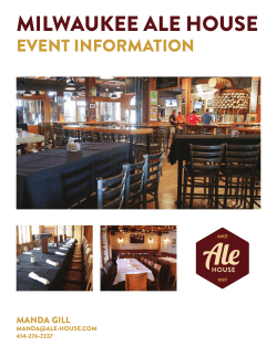 our events menu