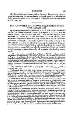 The Non-Communist Affidavit Requirement of the Taft