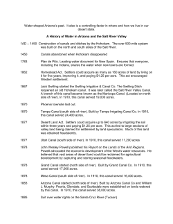 Timeline about how water shaped Arizona