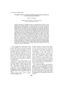 Ecological Aspects of Some Coral-Boring Gastropods and Bivalves