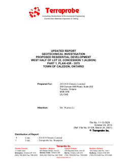 Updated Geotechnical Investigation Report