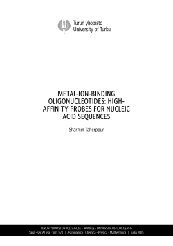 Metal-Ion-Binding Oligonucleotides: High