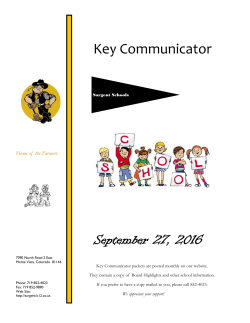 Key Communicator 9-27-16