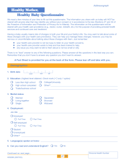 Healthy Mother Healthy Mother, Healthy Baby Que