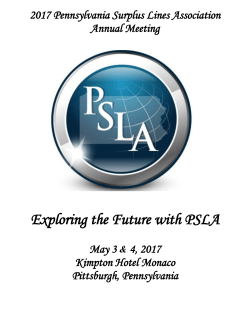 Exploring the Future with PSLA - Pennsylvania Surplus Lines