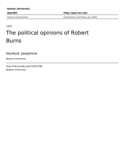 The political opinions of Robert Burns - OpenBU