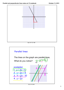 Parallel and perpendicular lines notes oct 13