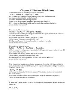 Chapter 12 Review Worksheet