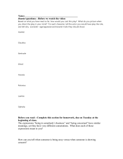 Hamlet questions