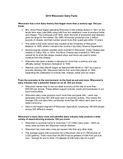2014 Wisconsin Dairy Facts