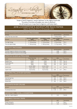 2016 livingstone`s adventure rack rates
