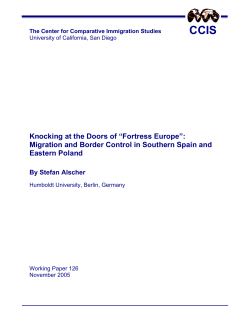 Knocking at the Doors of &ldquo;Fortress Europe&rdquo;