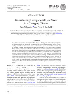 Re-evaluating Occupational Heat Stress in a