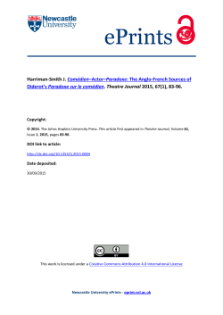 Com&eacute;dien&ndash;Actor&ndash;Paradoxe: The Anglo