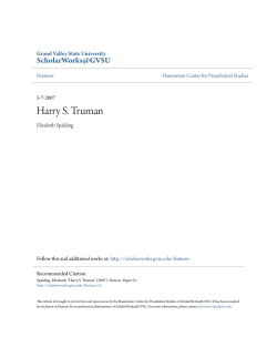 Harry S. Truman - ScholarWorks@GVSU