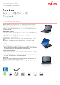 Data Sheet Fujitsu LIFEBOOK LH532 Notebook - fujitsu