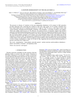 Si ISOTOPE HOMOGENEITY OF THE SOLAR NEBULA