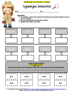 Synonym Detective - Language Enhancement