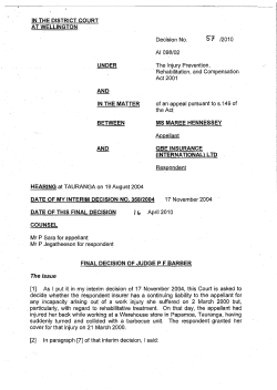 Hennessy_v_ACC - Hazel Armstrong Law