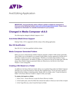 Avid Editing Application