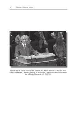 The Rest of the Story- Latter-day Saint Relations with Utah`s Native