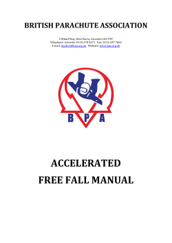 accelerated free fall manual - British Parachute Association