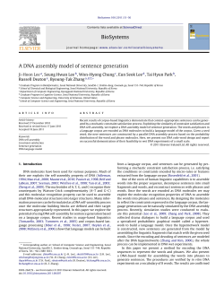 A DNA assembly model of sentence generation