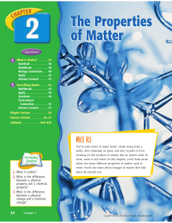 The Properties of Matter