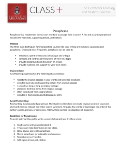 Paraphrase