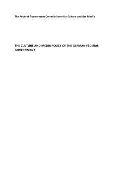 the culture and media policy of the german