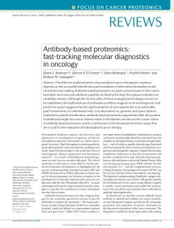 Antibody-based proteomics: fast-tracking