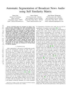 Automatic Segmentation of Broadcast News