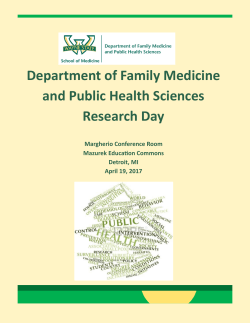 DFMPHS Research Day Program - Family Medicine and Public