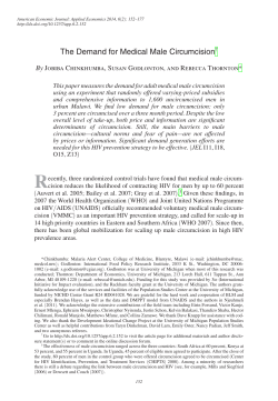 The Demand for Medical Male Circumcision<xref ref