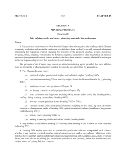SECTION-V 183 CHAPTER-25 SECTION V MINERAL PRODUCTS