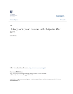 History, society and heroism in the Nigerian War novel