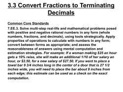 3.3 Convert Fractions to Terminating Decimals