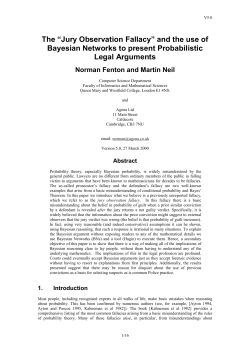 Jury Observation Fallacy - School of Electronic Engineering and