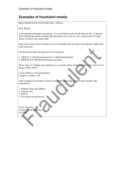 Examples of fraudulent emails