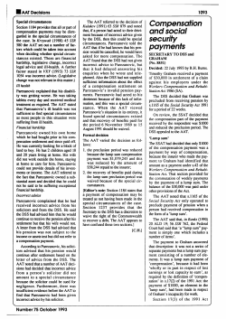 Compensation and social security payments