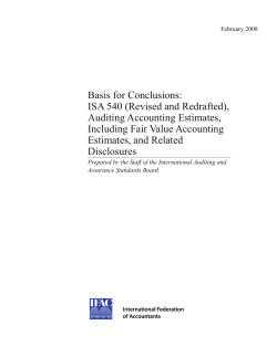 Basis for Conclusions: ISA 540 (Revised and Redrafted)