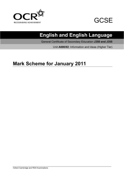 Mark Scheme - Unit A680/02 - Information and ideas - Higher