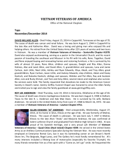 November and December - Vietnam Veterans of America