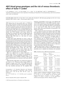 ABO blood group genotypes and the risk of venous thrombosis