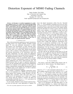 Distortion Exponent of MIMO Fading Channels