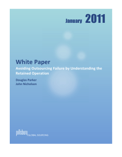 Avoiding Outsourcing Failure by Understanding the Retained Solution.