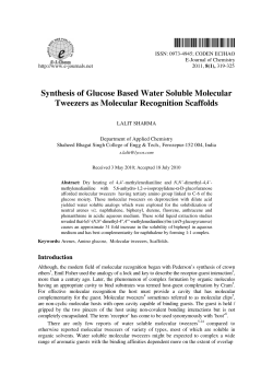 Synthesis of Glucose Based Water Soluble Molecular