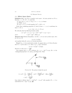 Hilbert Space - UCSD Math Department